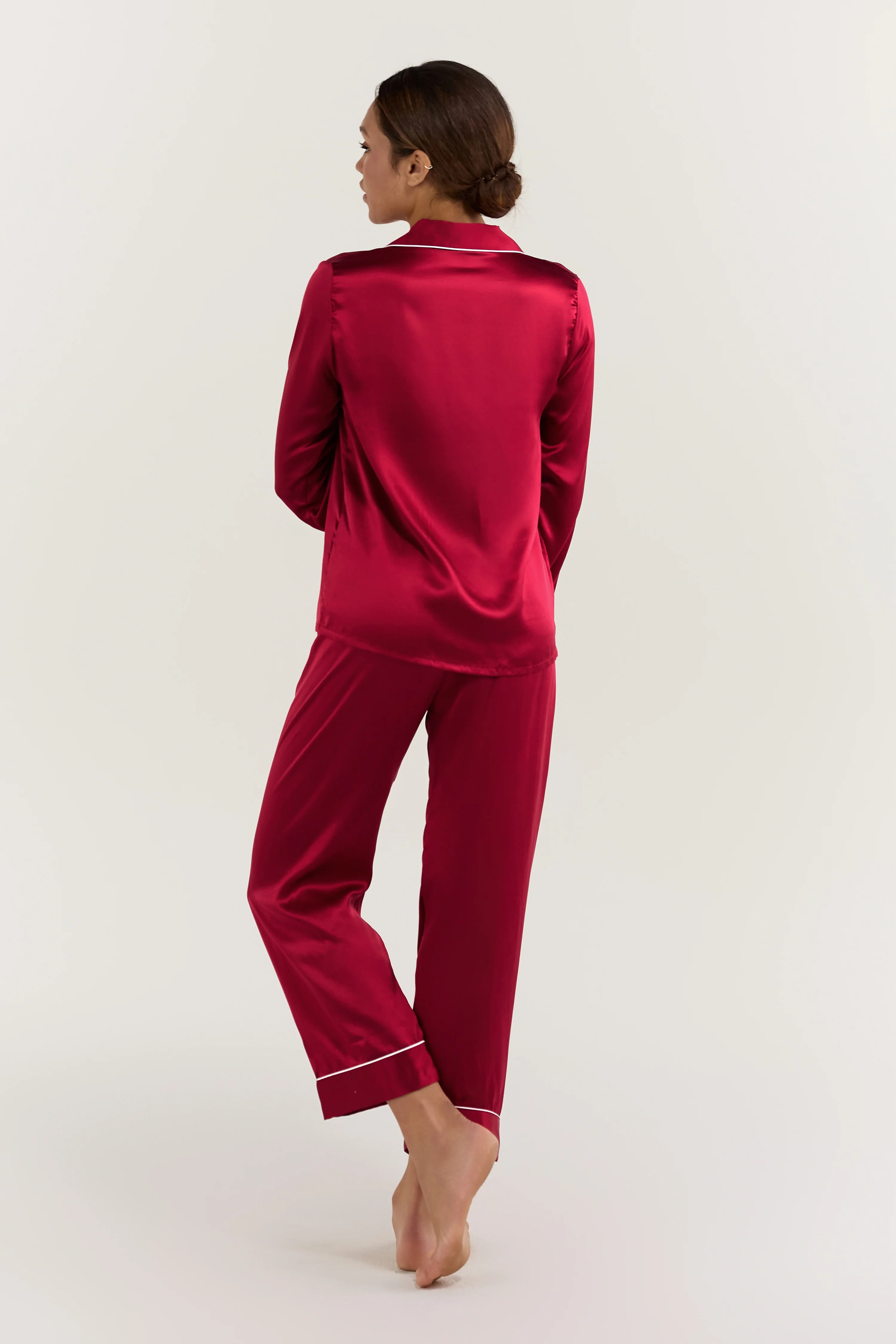 Women’s Long-Sleeve & Pants Silk Pajama
