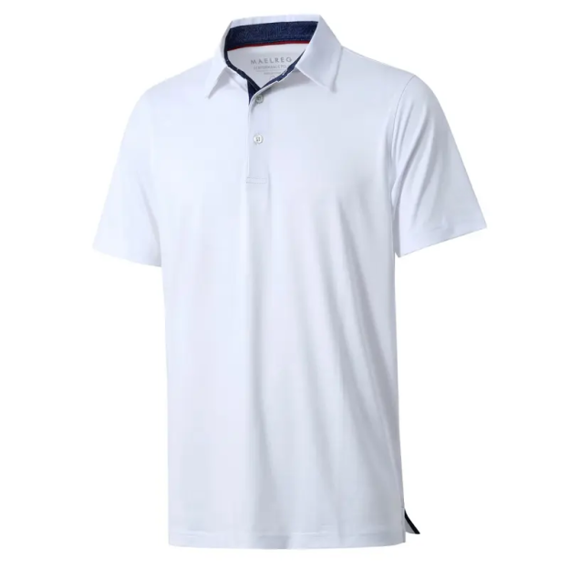 Men's Dry Fit Moisture Wicking Performance Short Sleeve Collared Polo Shirts for Casual Athletic Business