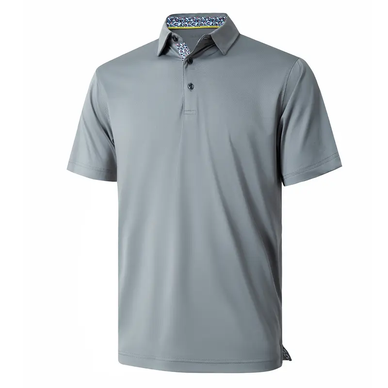 Men's Dry Fit Moisture Wicking Performance Short Sleeve Collared Polo Shirts for Casual Athletic Business