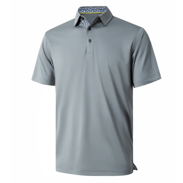 Men's Dry Fit Moisture Wicking Performance Short Sleeve Collared Polo Shirts for Casual Athletic Business