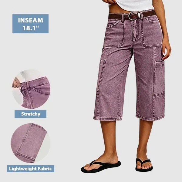 ⚡FINAL SALE⚡- Women's Mid-Rise Straight-Leg Cropped Pants