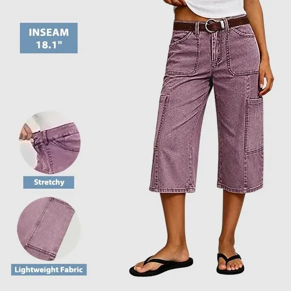 ⚡FINAL SALE⚡- Women's Mid-Rise Straight-Leg Cropped Pants