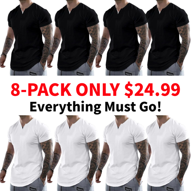 Men's Casual V-Neck T-Shirt