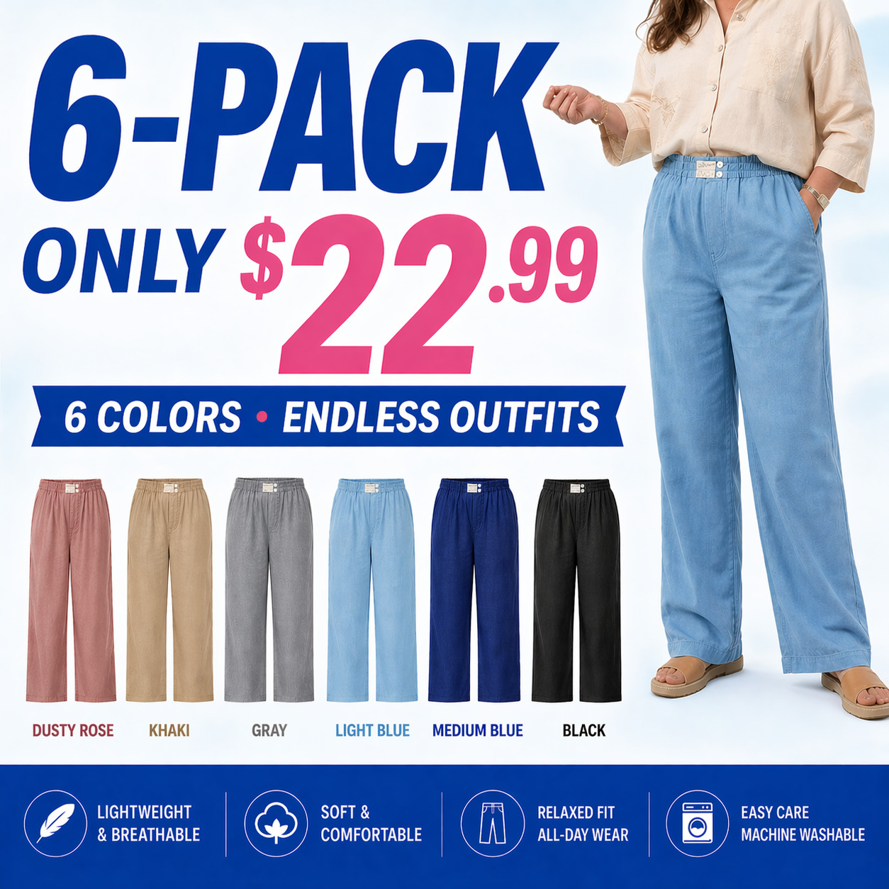 🏆Hot Sale⚡ SoftStretch™ High-Waist Comfort Jeans – Premium Stretch Denim