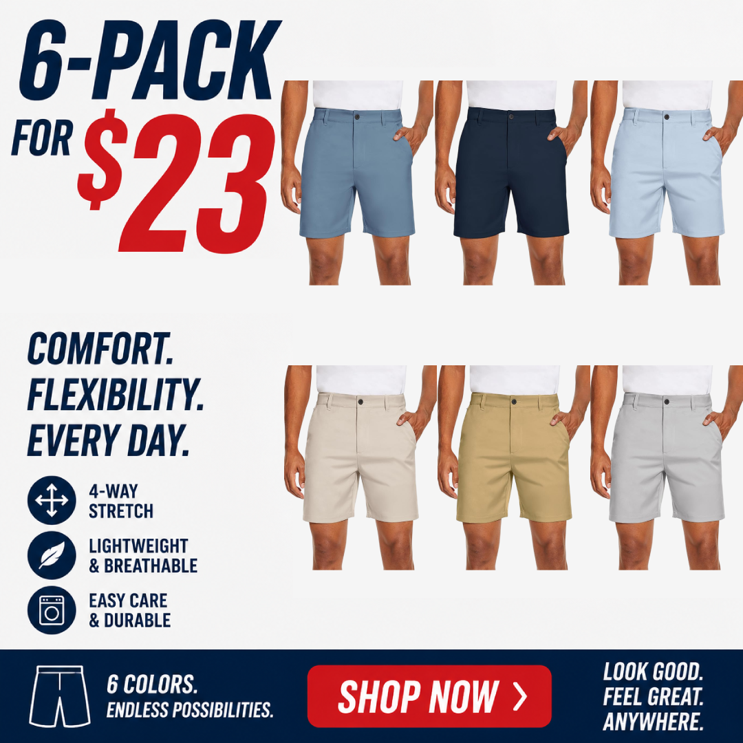 ⛳ Men's 7" Lightweight Quick-Dry Golf Shorts with Pockets – Stretch Casual Athletic Shorts for Golf, Travel & Everyday Wear