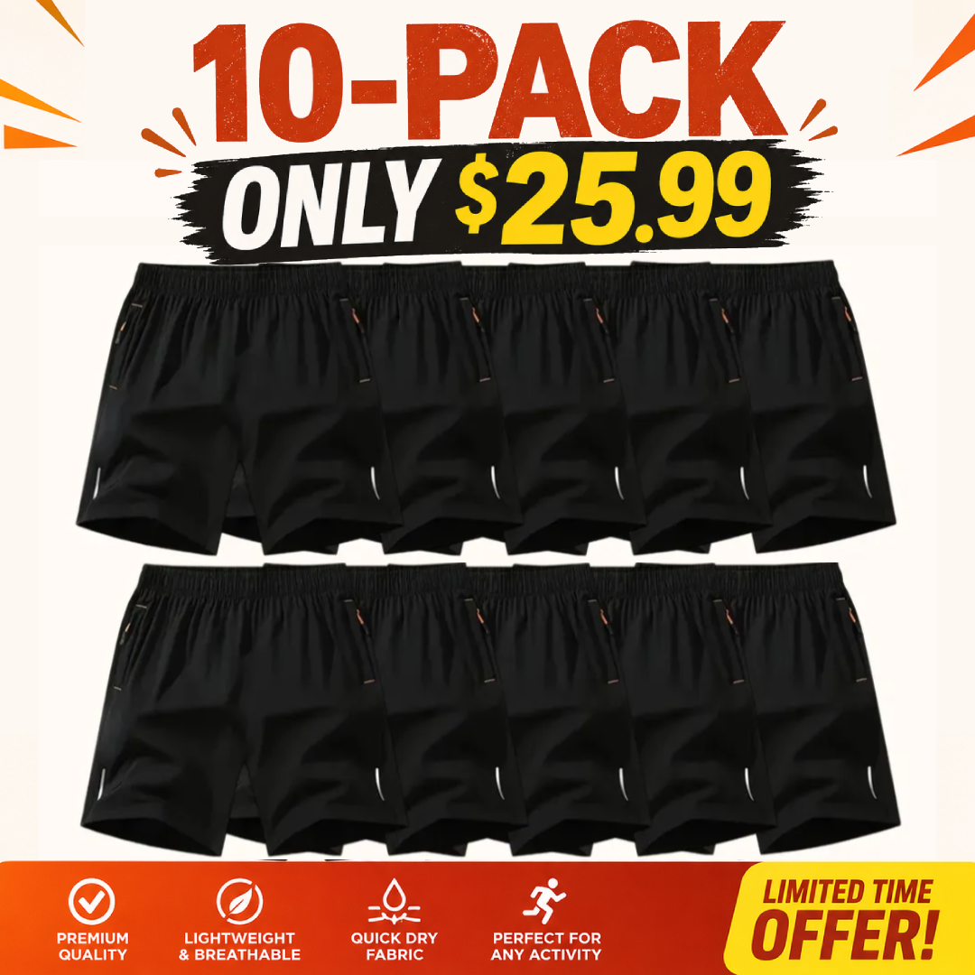 Men’s Ice Silk Athletic Shorts  Quick Dry Loose-Fit Lightweight Running Workout Gym Shorts with Pockets