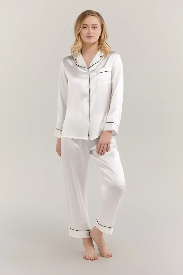 Women’s Long-Sleeve & Pants Silk Pajama