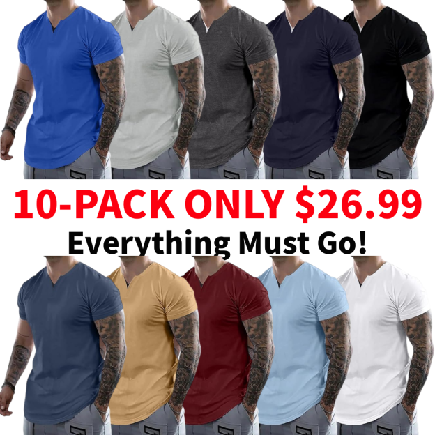 Men's Casual V-Neck T-Shirt