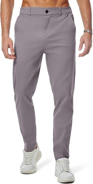 Men's Classic Wrinkle-Resistant Flat-Front Twill Pants