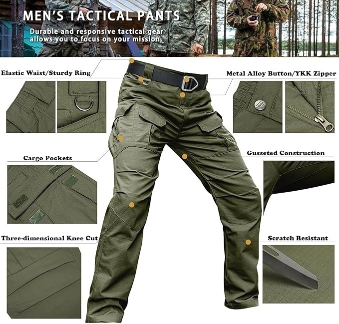 🔥🔥🔥10‐Pocket Tactical Cargo Pants – Built Rugged, Priced Right
