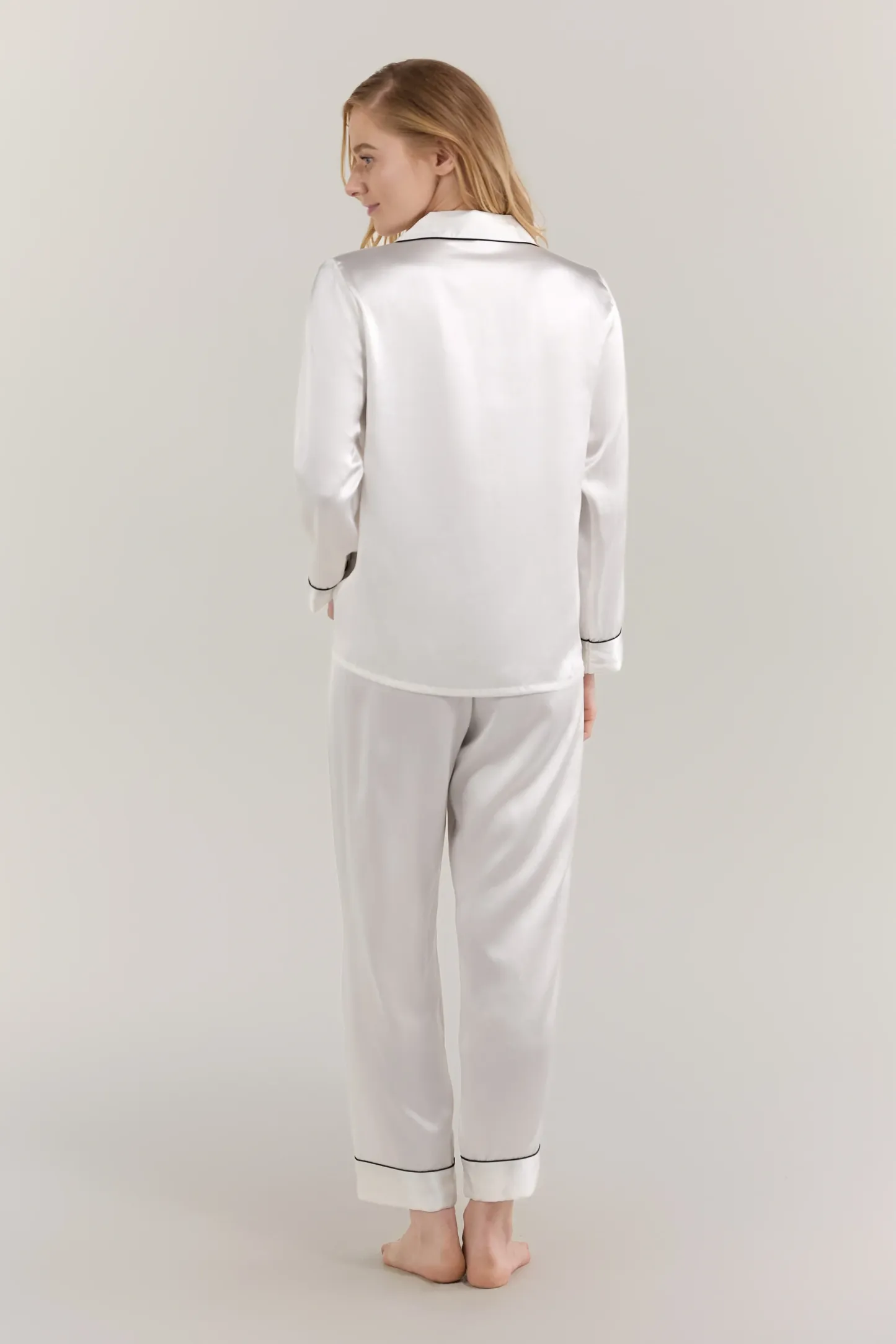Women’s Long-Sleeve & Pants Silk Pajama