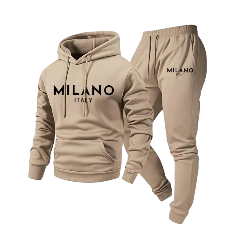 Men's Milano Printed Hoodie and Drawstring Sweatpants Set