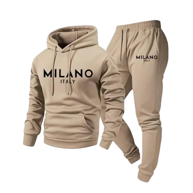 Men's Milano Printed Hoodie and Drawstring Sweatpants Set
