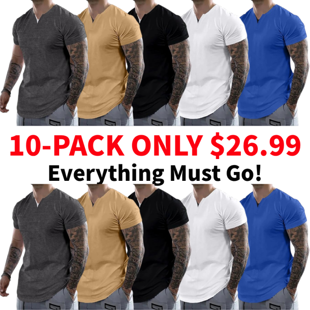 Men's Casual V-Neck T-Shirt