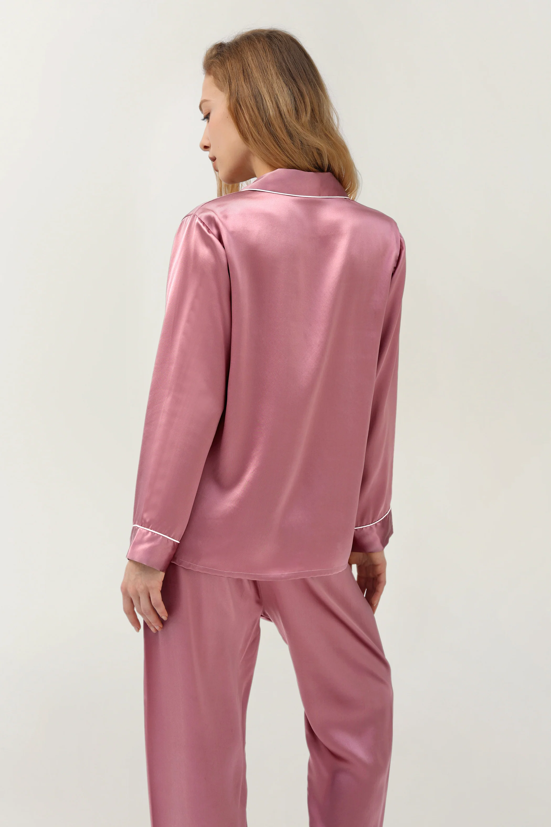 Women’s Long-Sleeve & Pants Silk Pajama