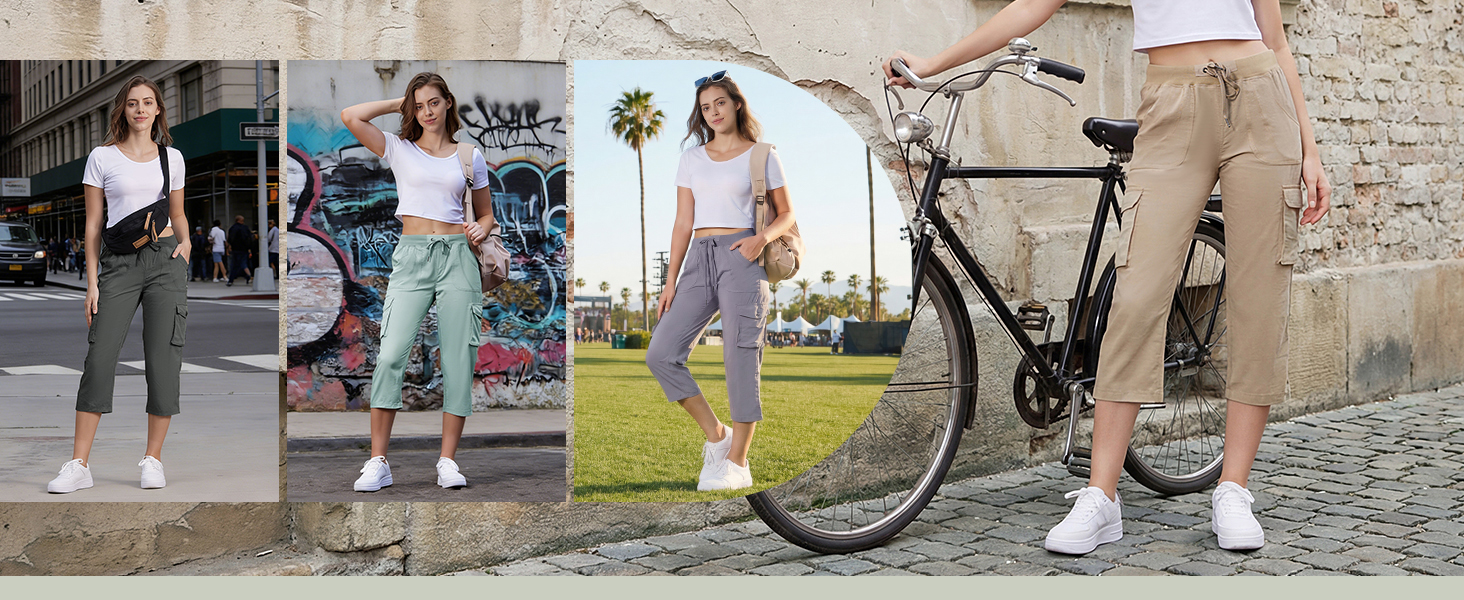 cargo capris for women