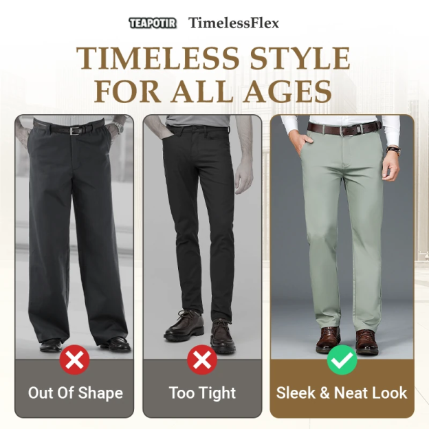  Men's High Elastic Business Casual Pants
