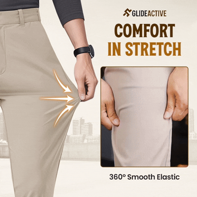GlideActive - Ultra-Stretch Comfort Khaki Pants