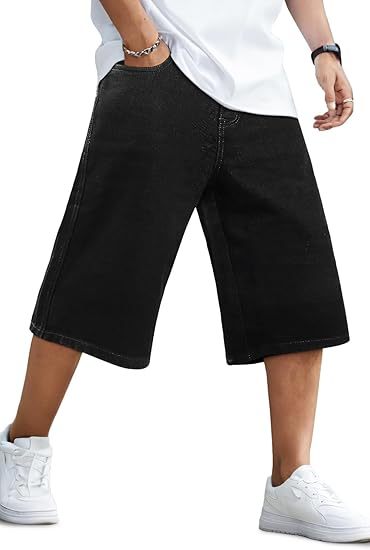 Men's Loose-Fit Denim Shorts — Stretchy, Relaxed Fit