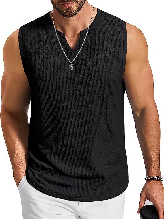 Men's Casual V-Neck Jacquard Knit Sleeveless Vest