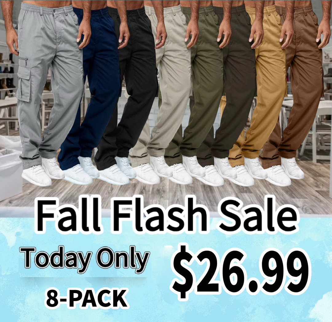 Men Outdoor Cargo Pant Lightweight Tactical Pant Hiking Jogger Classic Fit Multi Pockets