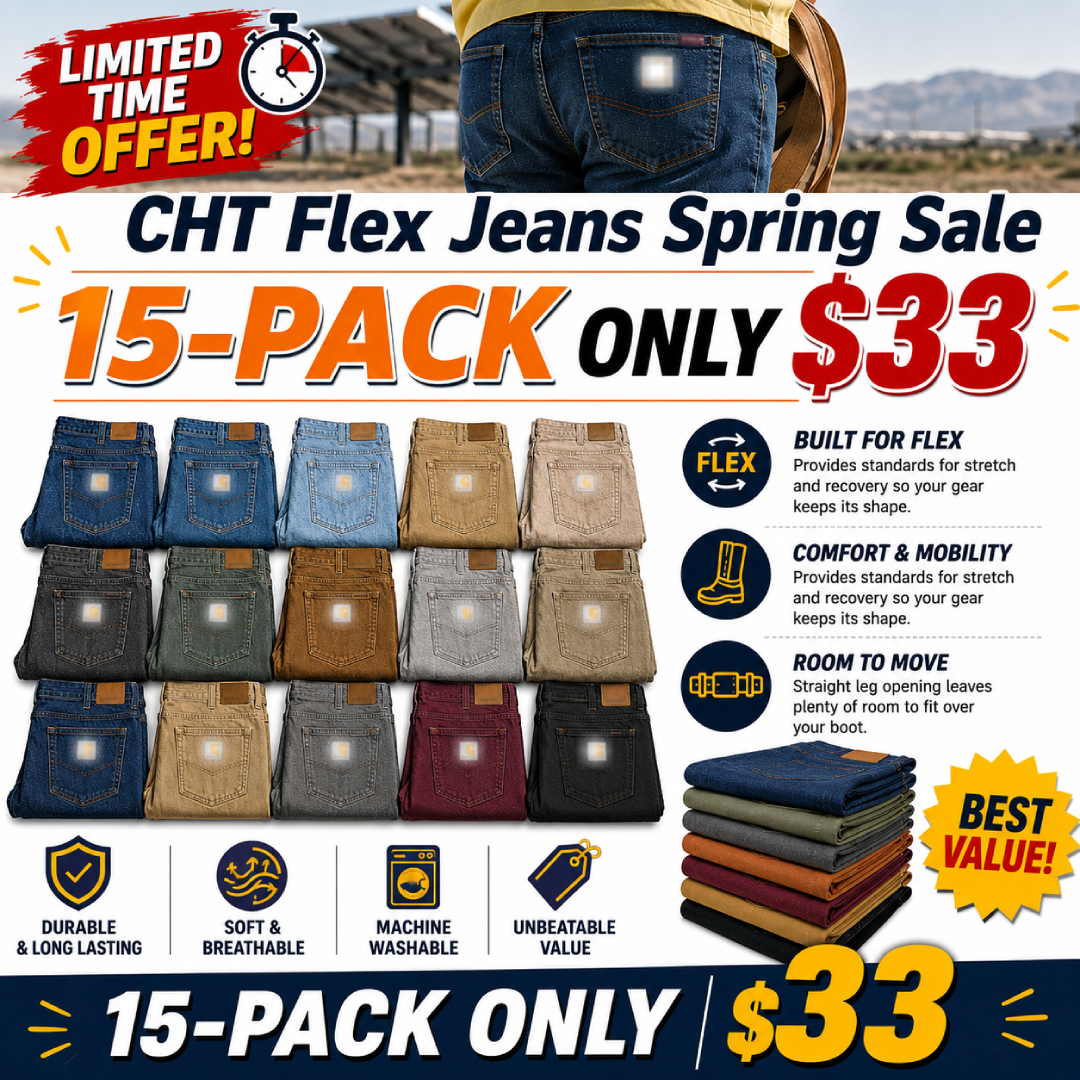 Limited Time Deal – Men’s Multi Pocket Stretch Flex Denim Jeans