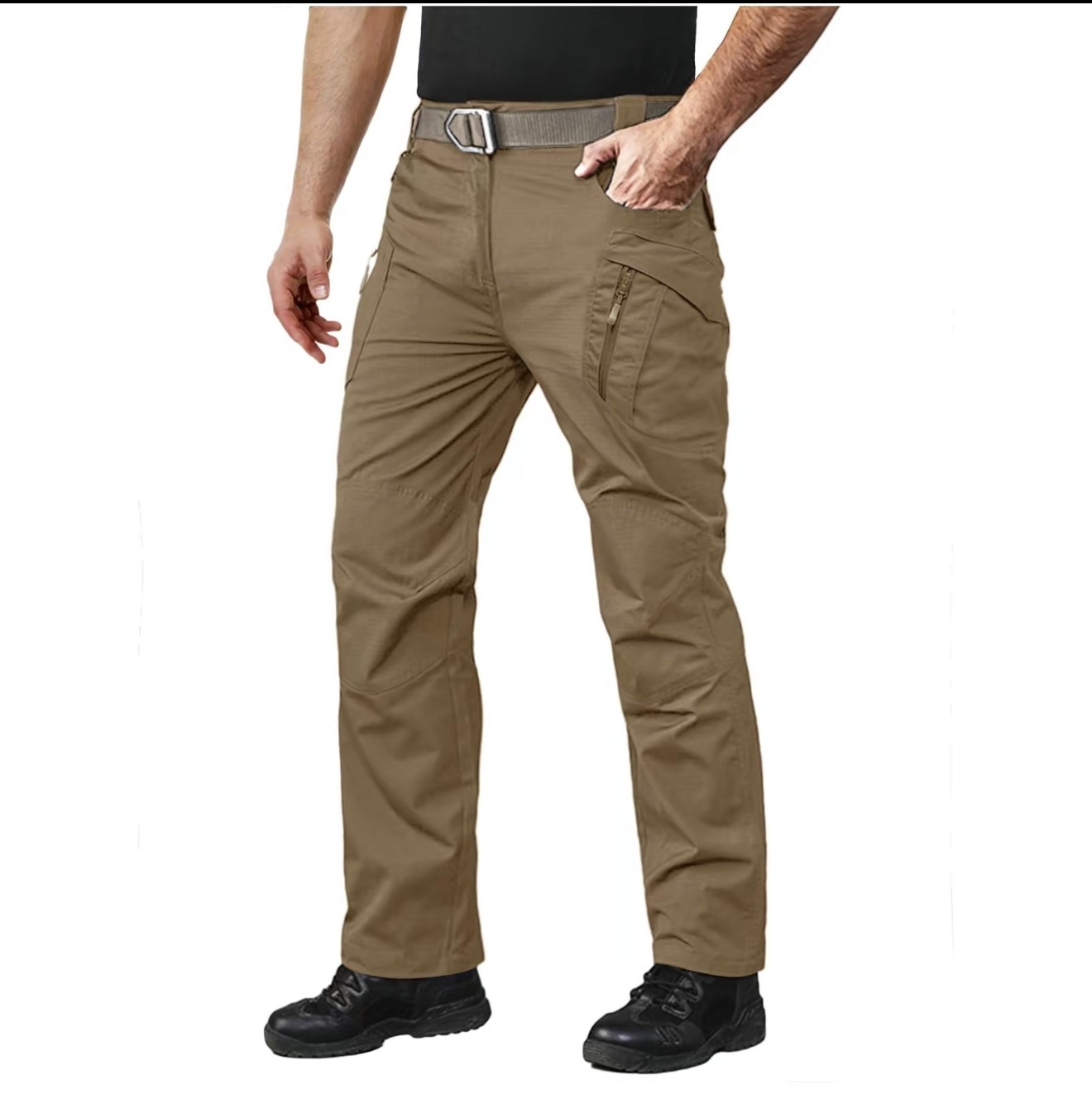 Men's Tactical Pants with 9 Pockets Rip-Stop Lightweight Work Hiking Pants FallFreshness