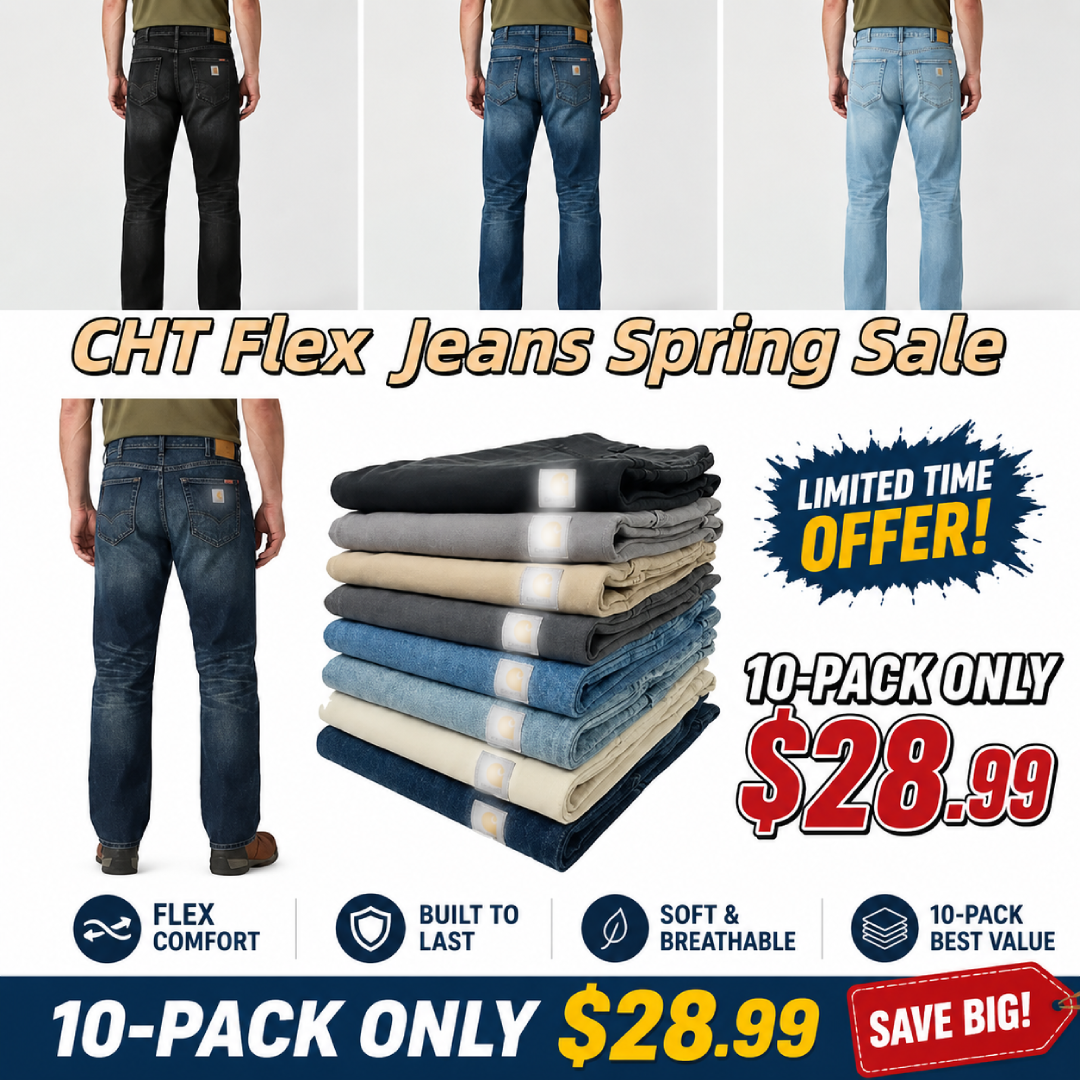 Limited Time Deal – Men’s Multi Pocket Stretch Flex Denim Jeans