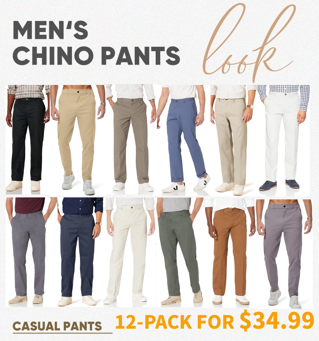 Men's Classic Wrinkle-Resistant Flat-Front Twill Pants