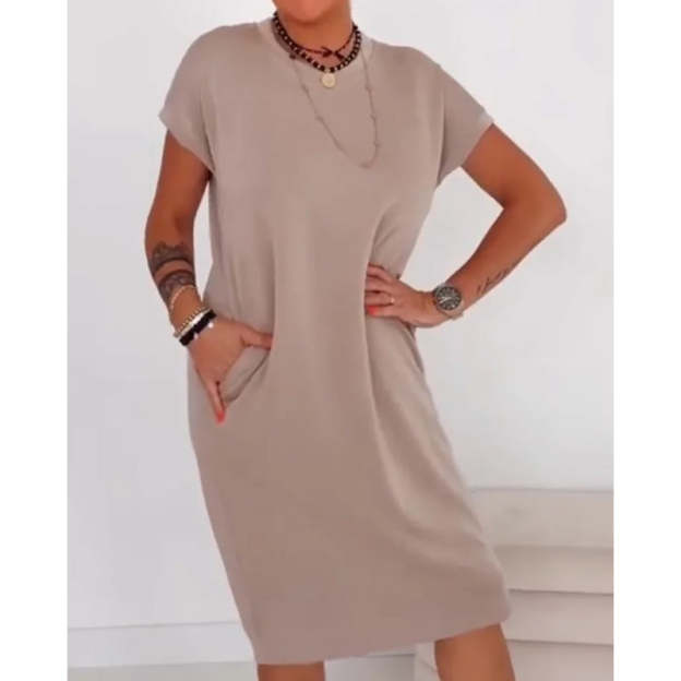 👗 90% OFF NOW! 🛍️ Women's Casual Short Sleeve T-Shirt Dress – Soft, Breathable & Pockets Included 🌿