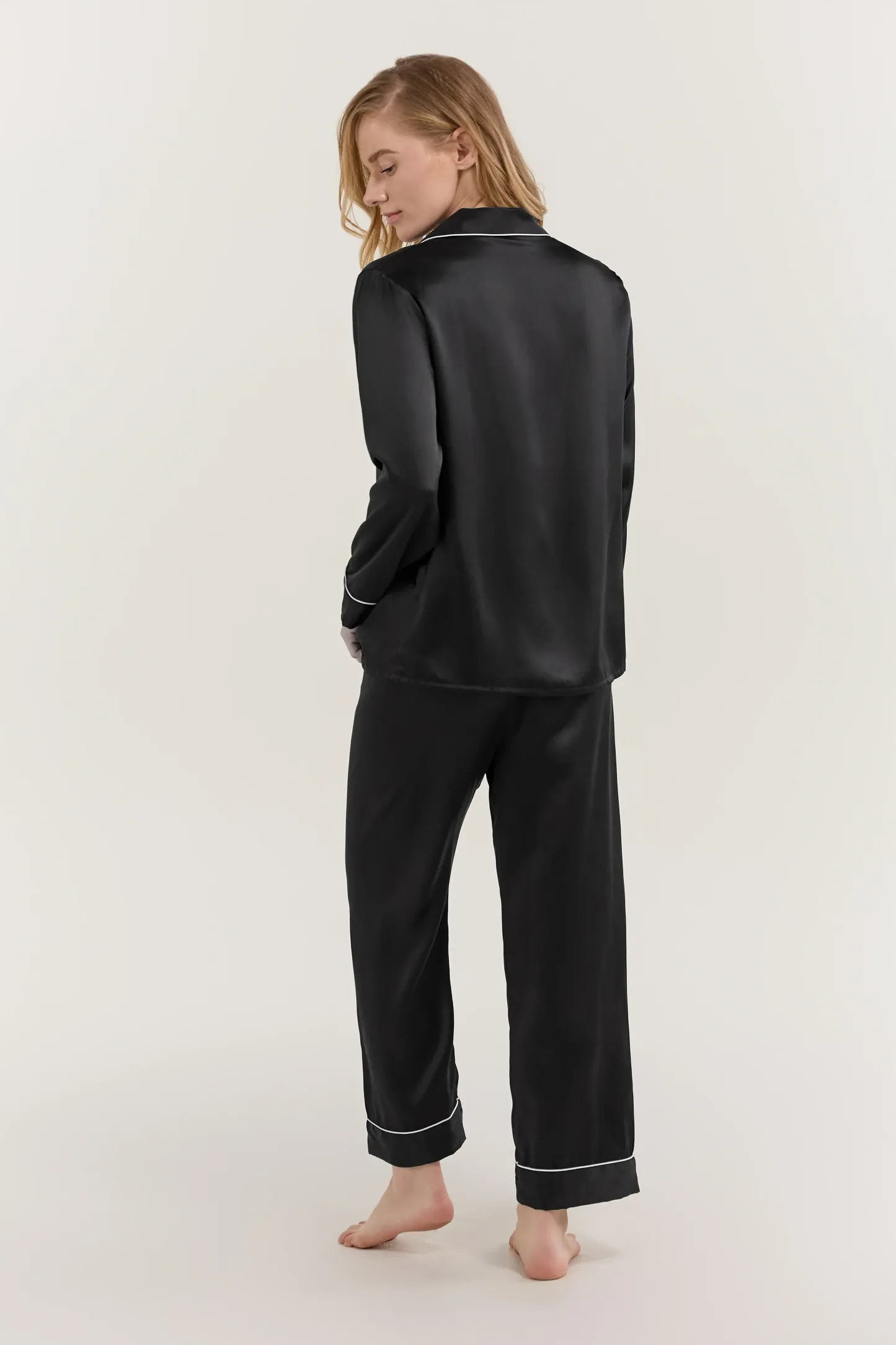 Women’s Long-Sleeve & Pants Silk Pajama