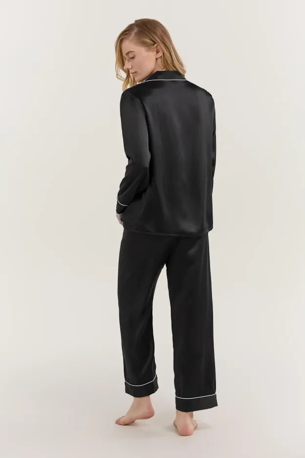 Women’s Long-Sleeve & Pants Silk Pajama