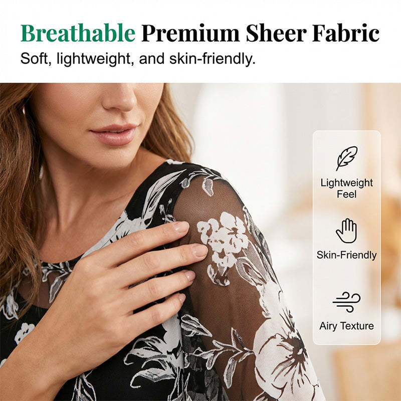 ⏰🔥LIMITED TIME90% OFF! 🌸 Women’s Elegant Floral Print Chiffon Dress – Flowing, Lightweight & Perfect for Any Occasion ✨💃