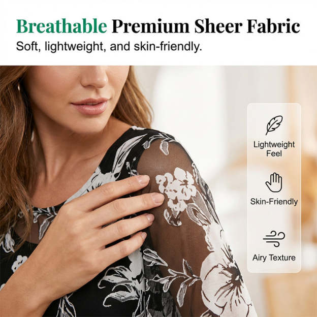 ⏰🔥LIMITED TIME90% OFF! 🌸 Women’s Elegant Floral Print Chiffon Dress – Flowing, Lightweight & Perfect for Any Occasion ✨💃