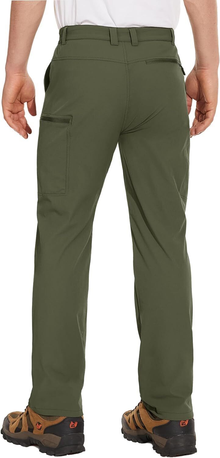 7-park Men's Hiking Pants 6 Pockets,Water Resistant Ripstop Outdoor Pants,Lightweight Quick Dry Fishing Work Pants