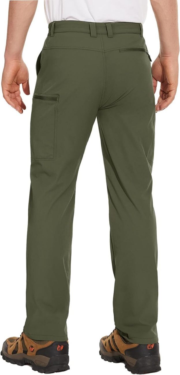 7-park Men's Hiking Pants 6 Pockets,Water Resistant Ripstop Outdoor Pants,Lightweight Quick Dry Fishing Work Pants
