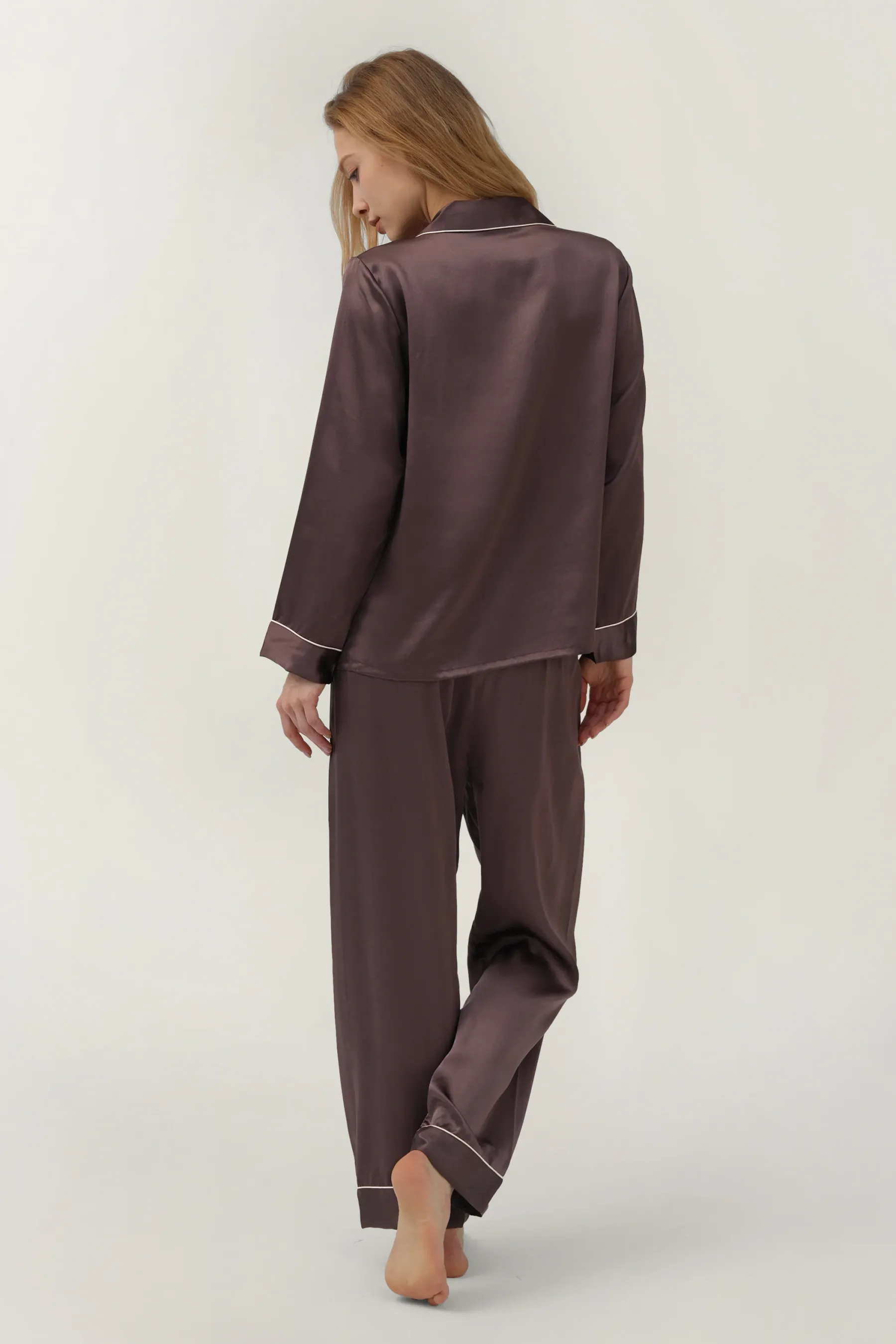 Women’s Long-Sleeve & Pants Silk Pajama