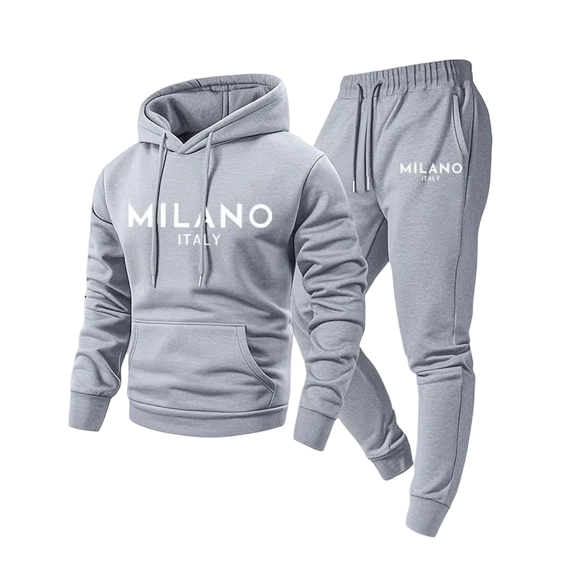 Men's Milano Printed Hoodie and Drawstring Sweatpants Set