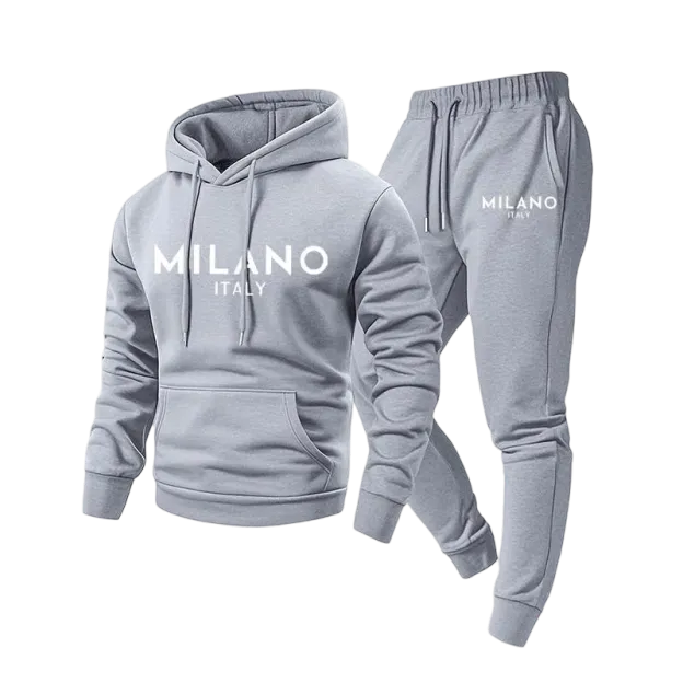 Men's Milano Printed Hoodie and Drawstring Sweatpants Set