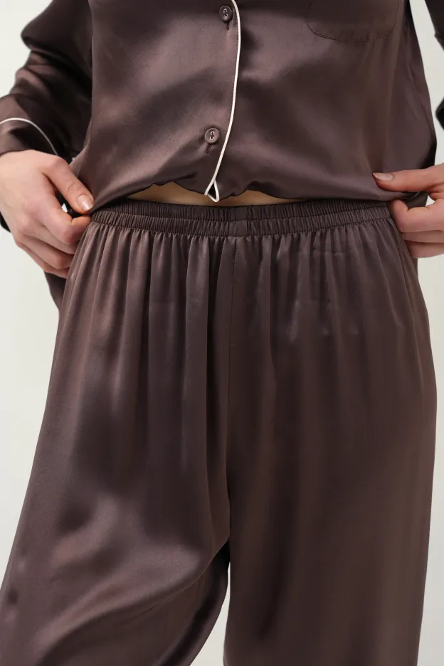 Women’s Long-Sleeve & Pants Silk Pajama