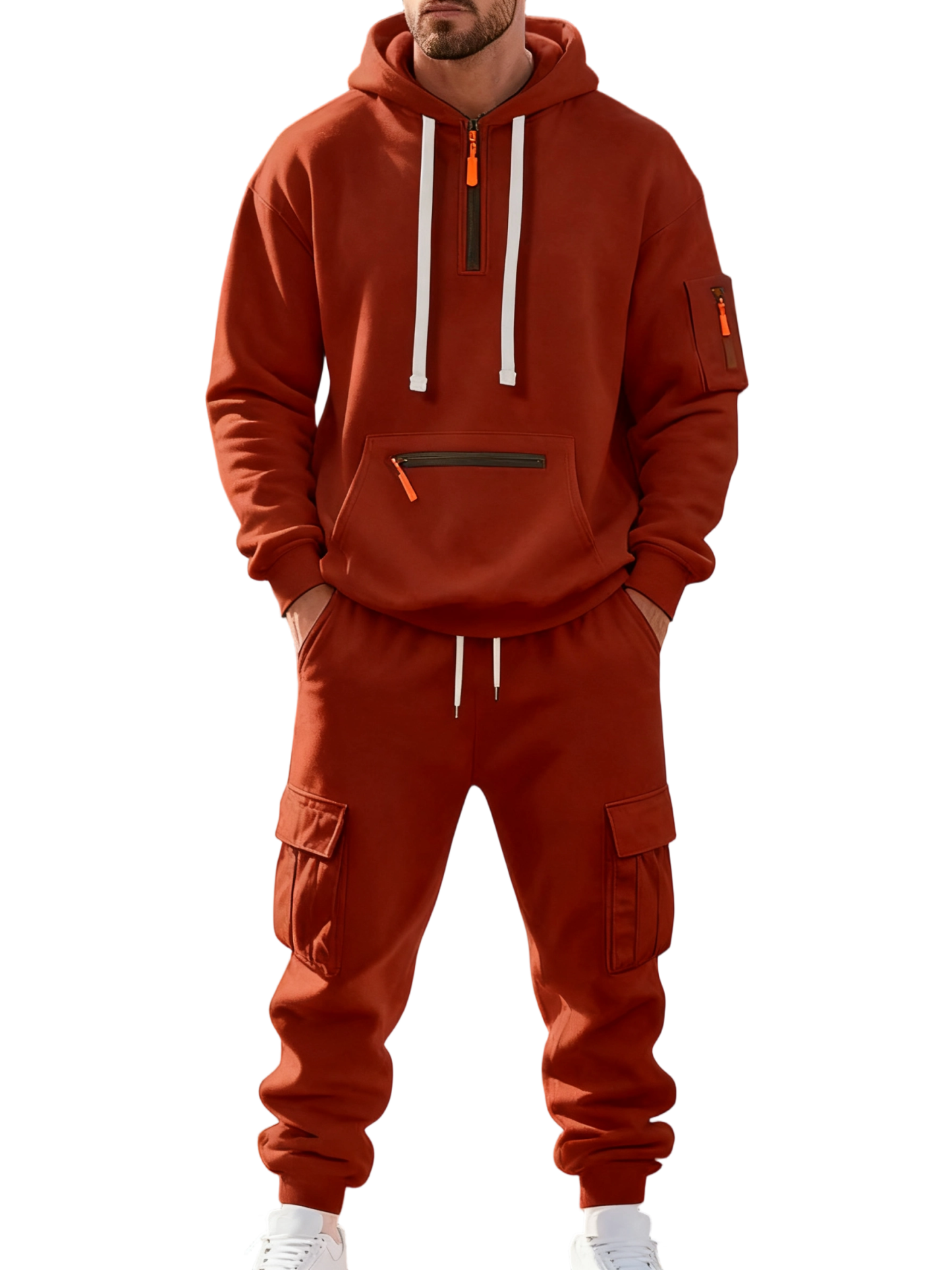 7 SETS $27,Clearance sale!Men’s Winter Fleece-Lined Set – Warm Casual Workwear Outfit with Multi-Pocket Jacket & Pants