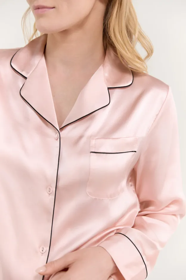 Women’s Long-Sleeve & Pants Silk Pajama