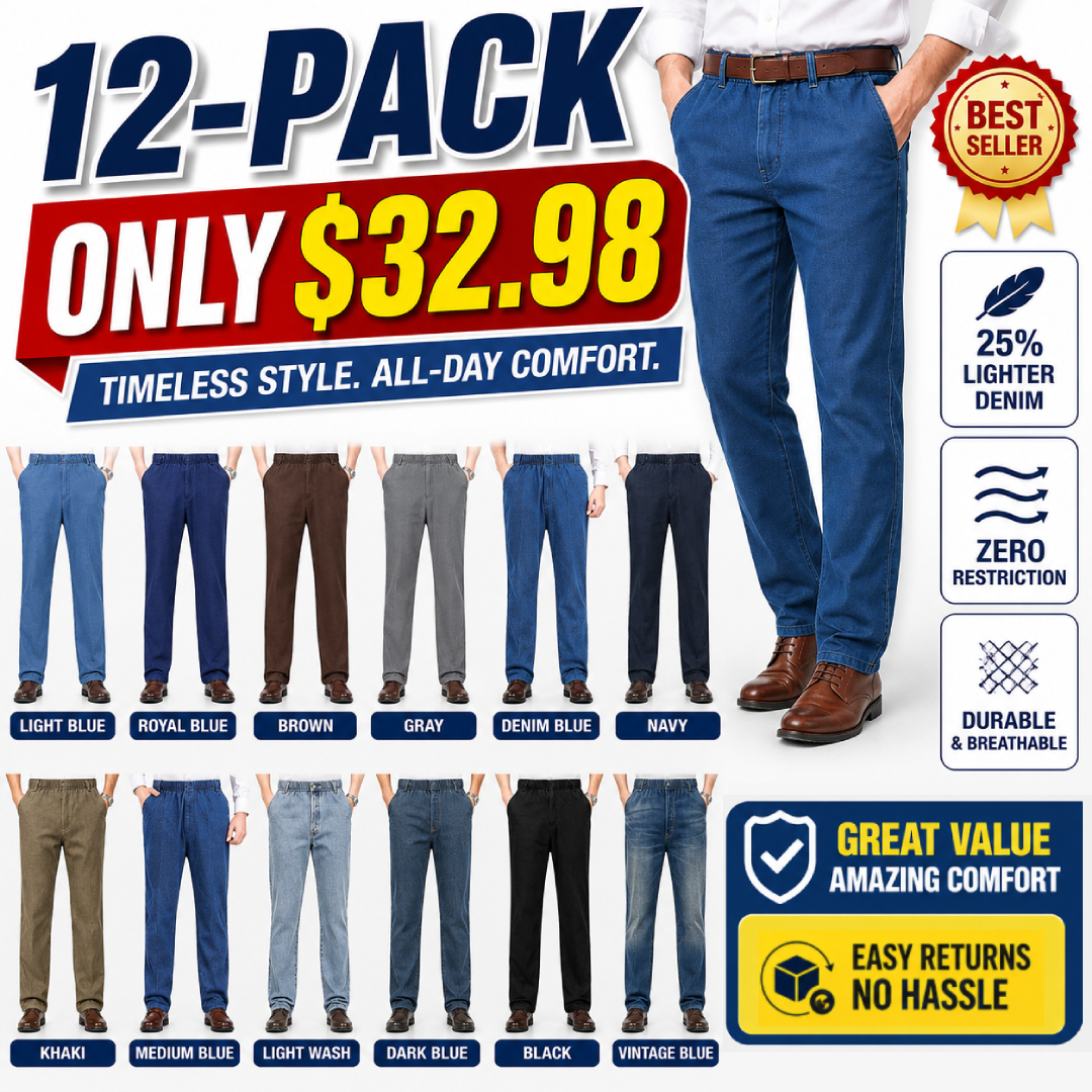 GentsFlex - Men's Comfortable Stretch Straight Leg Jeans