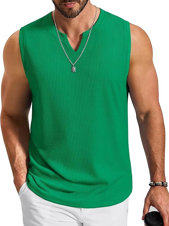 Men's Casual V-Neck Jacquard Knit Sleeveless Vest