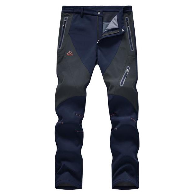 Men's All-Weather Insulated Cargo Pants - Waterproof Winter Snow Trousers with Fleece Lining