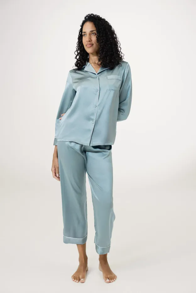 Women’s Long-Sleeve & Pants Silk Pajama