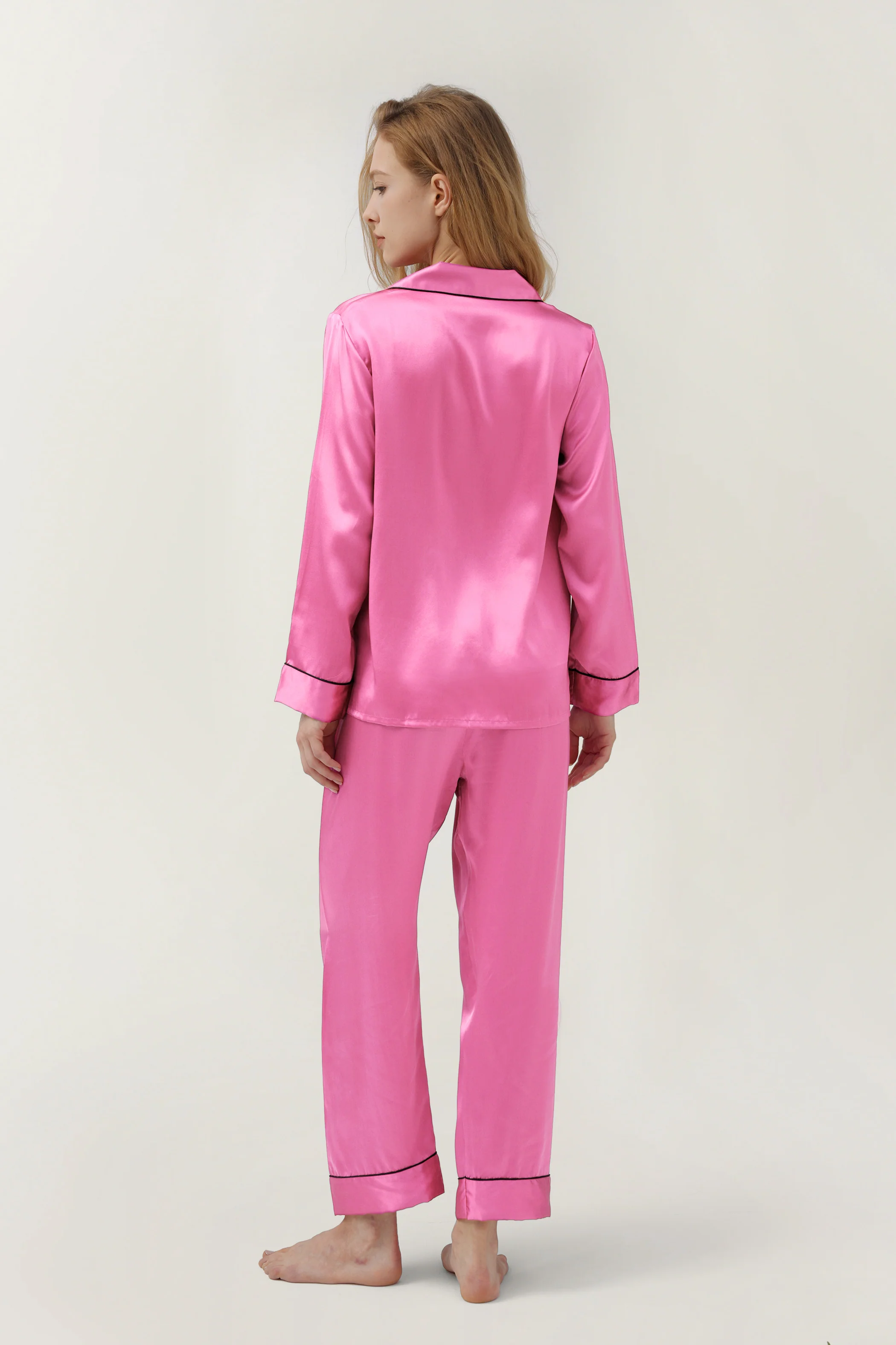 Women’s Long-Sleeve & Pants Silk Pajama