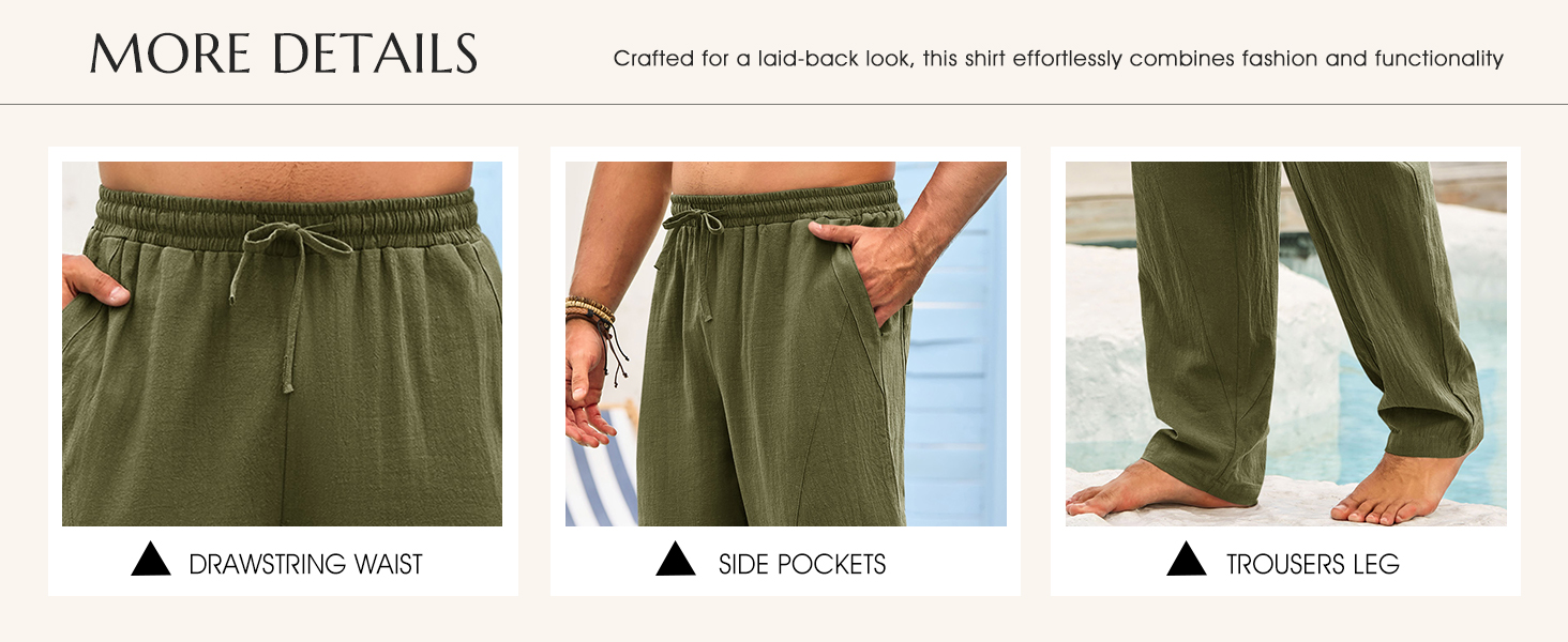 white summer beach pants men