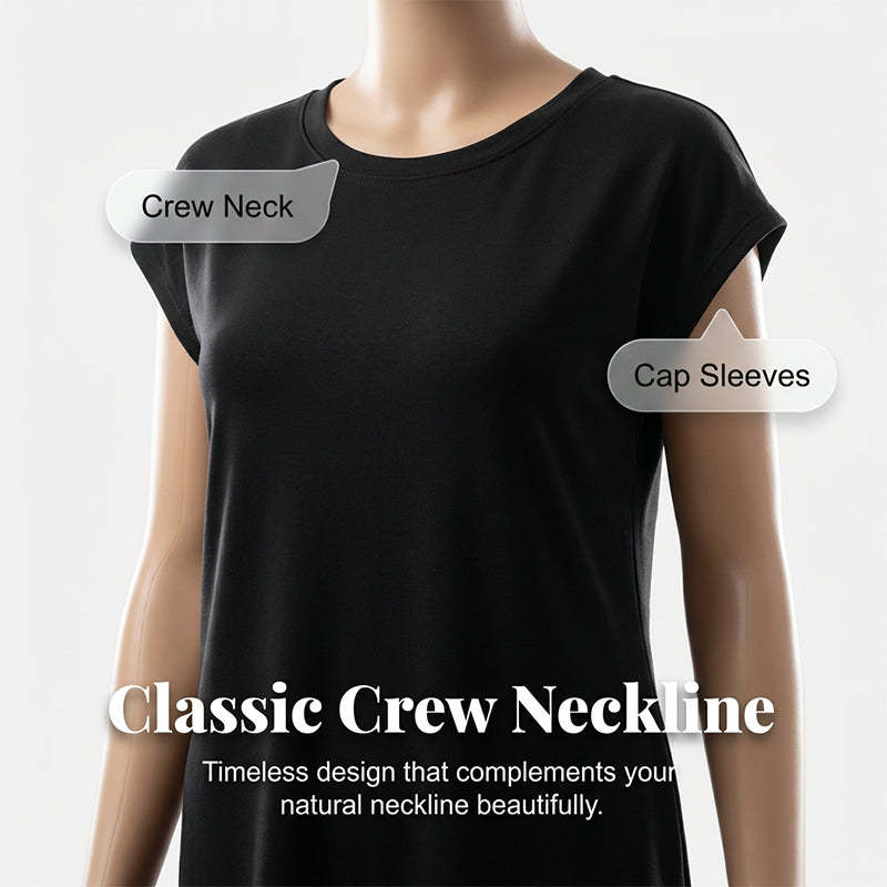 👗 90% OFF NOW! 🛍️ Women's Casual Short Sleeve T-Shirt Dress – Soft, Breathable & Pockets Included 🌿