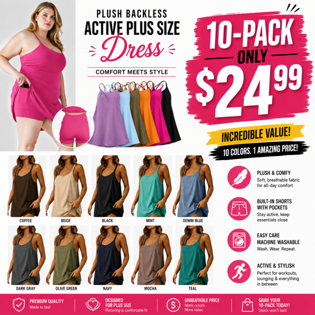 Women's Sleeveless Mini Dress with Built-in Shorts